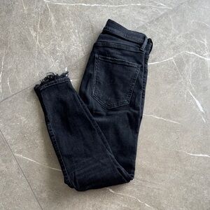 AGOLDE Black Women's Distressed Jeans